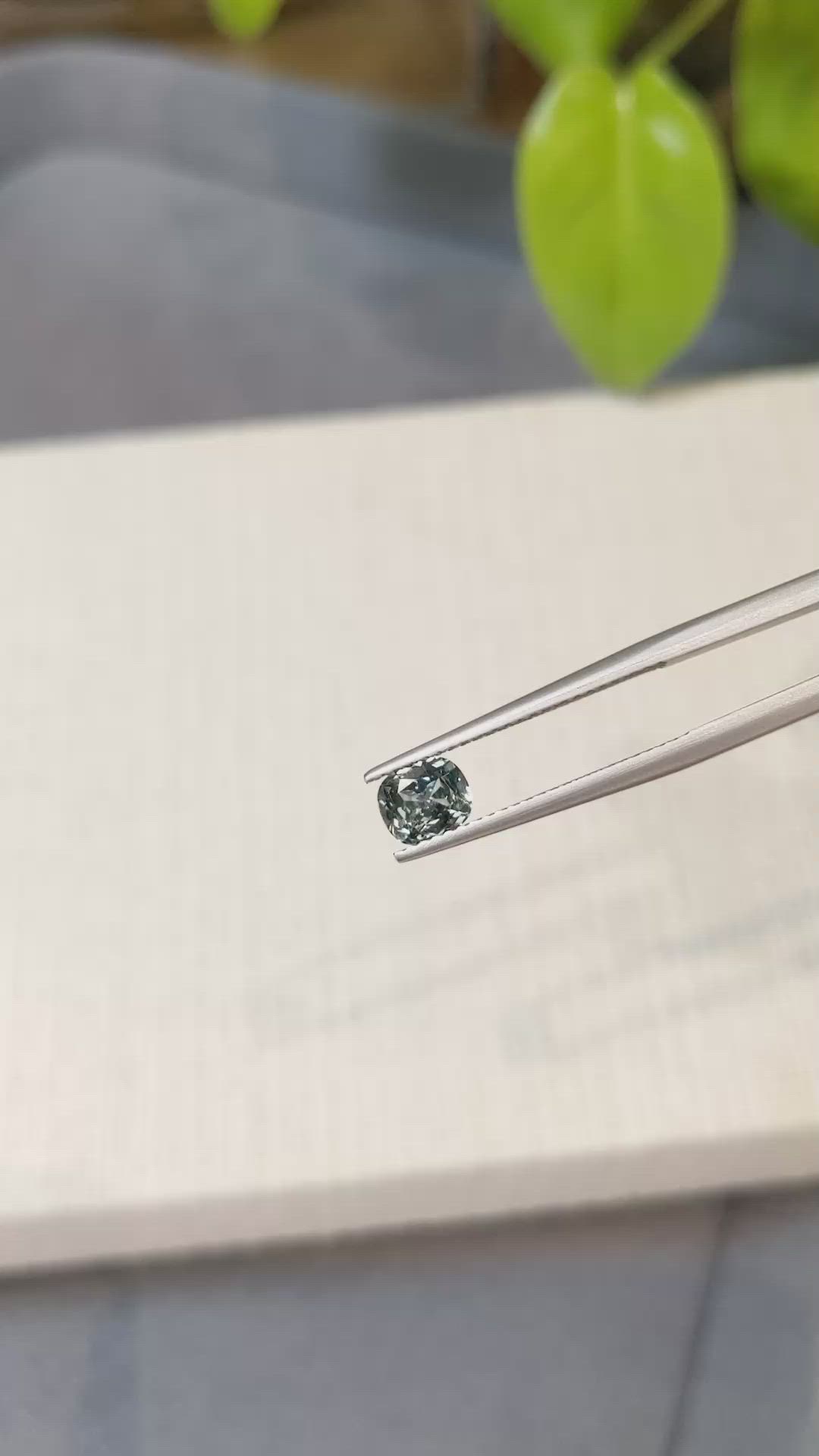 0.89 Ct. Bluish Green Sapphire from Montana Size Video