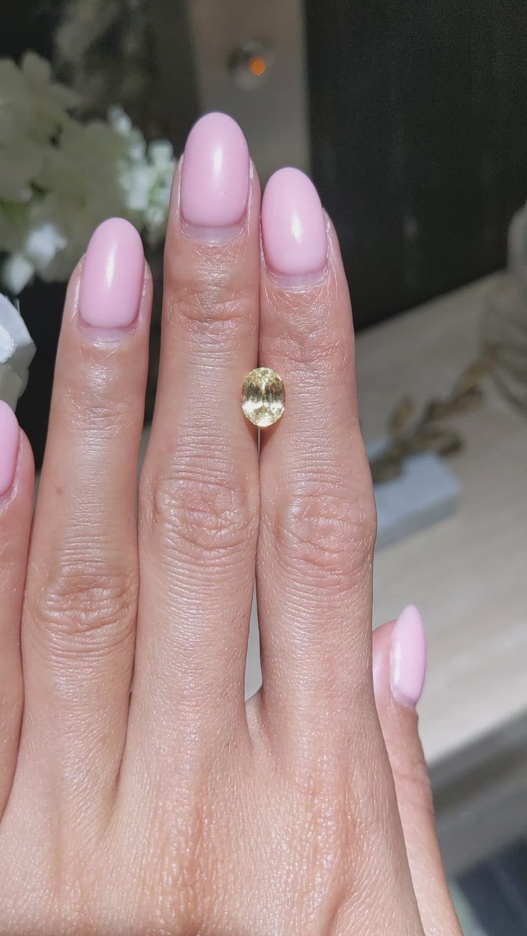 2.17 Ct. Yellow Sapphire from Ceylon (Sri Lanka) Size Video