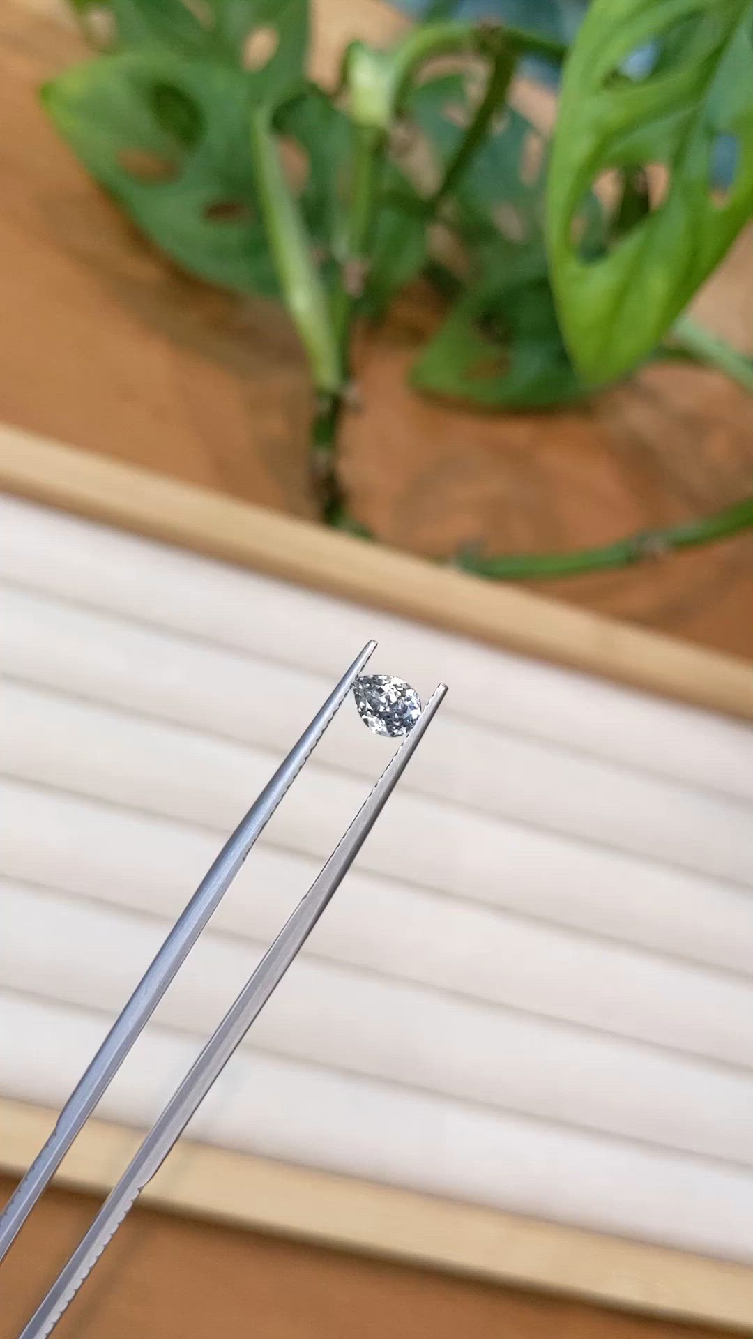 0.88 Ct. Grey Sapphire from Montana Size Video