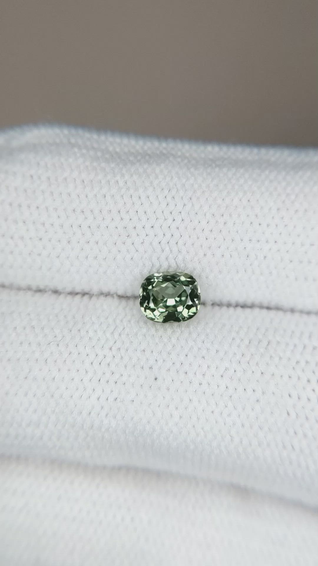 0.88 Ct. Green Sapphire from Montana Size Video