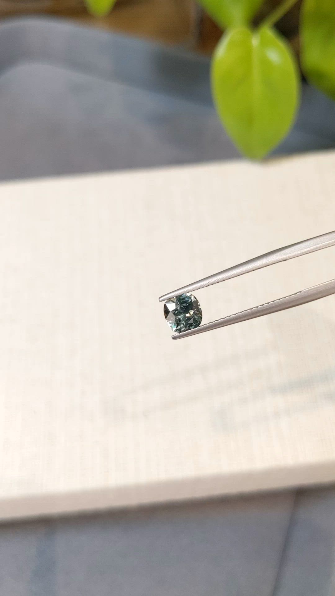 0.88 Ct. Green Sapphire from Montana Size Video
