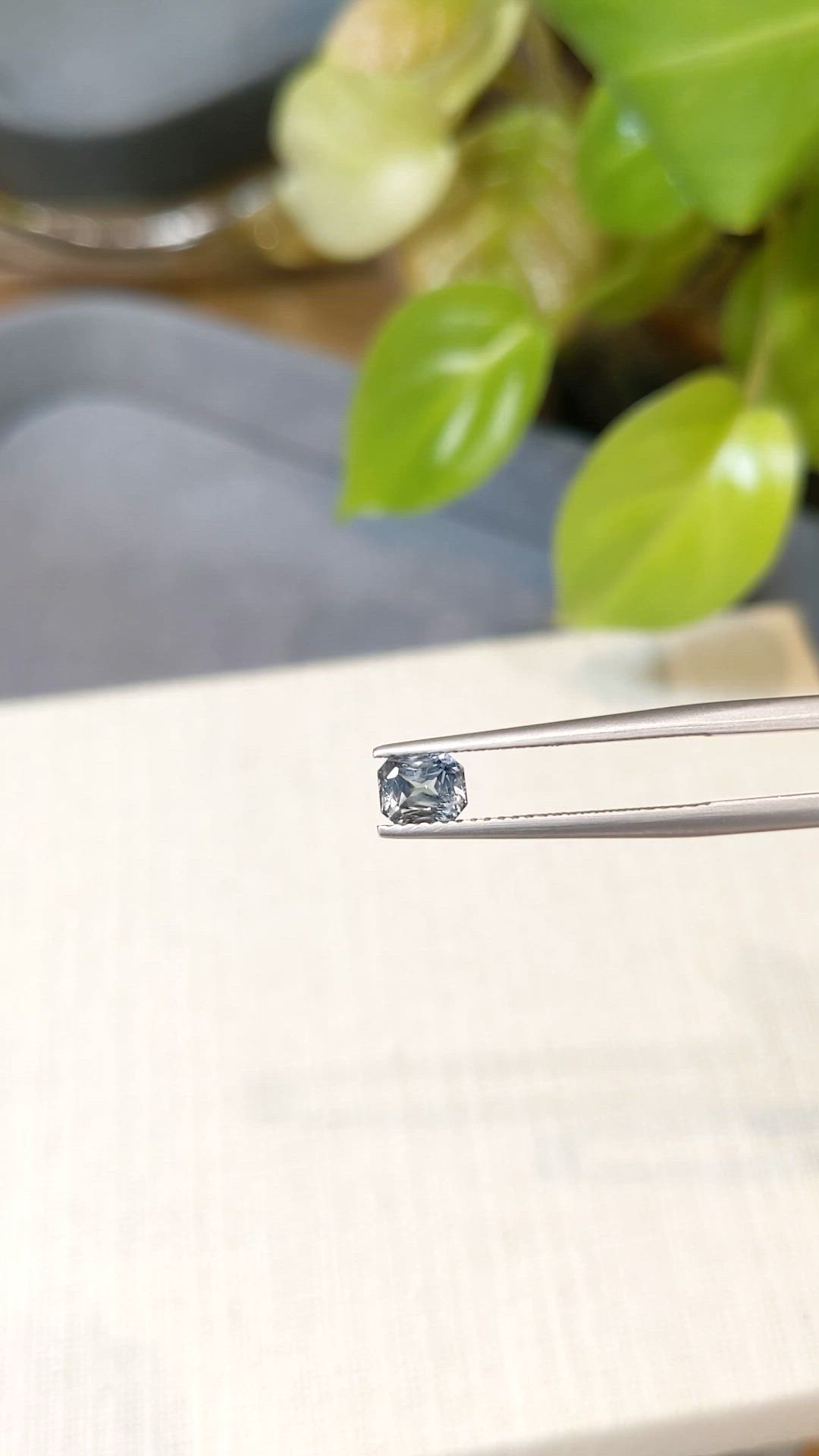 0.86 Ct. Greyish Blue Sapphire from Montana Size Video