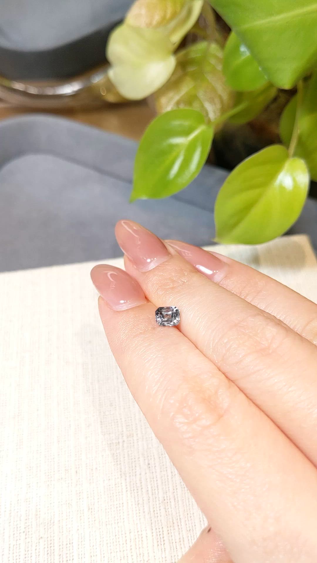 0.86 Ct. Greyish Blue Sapphire from Montana Size Video