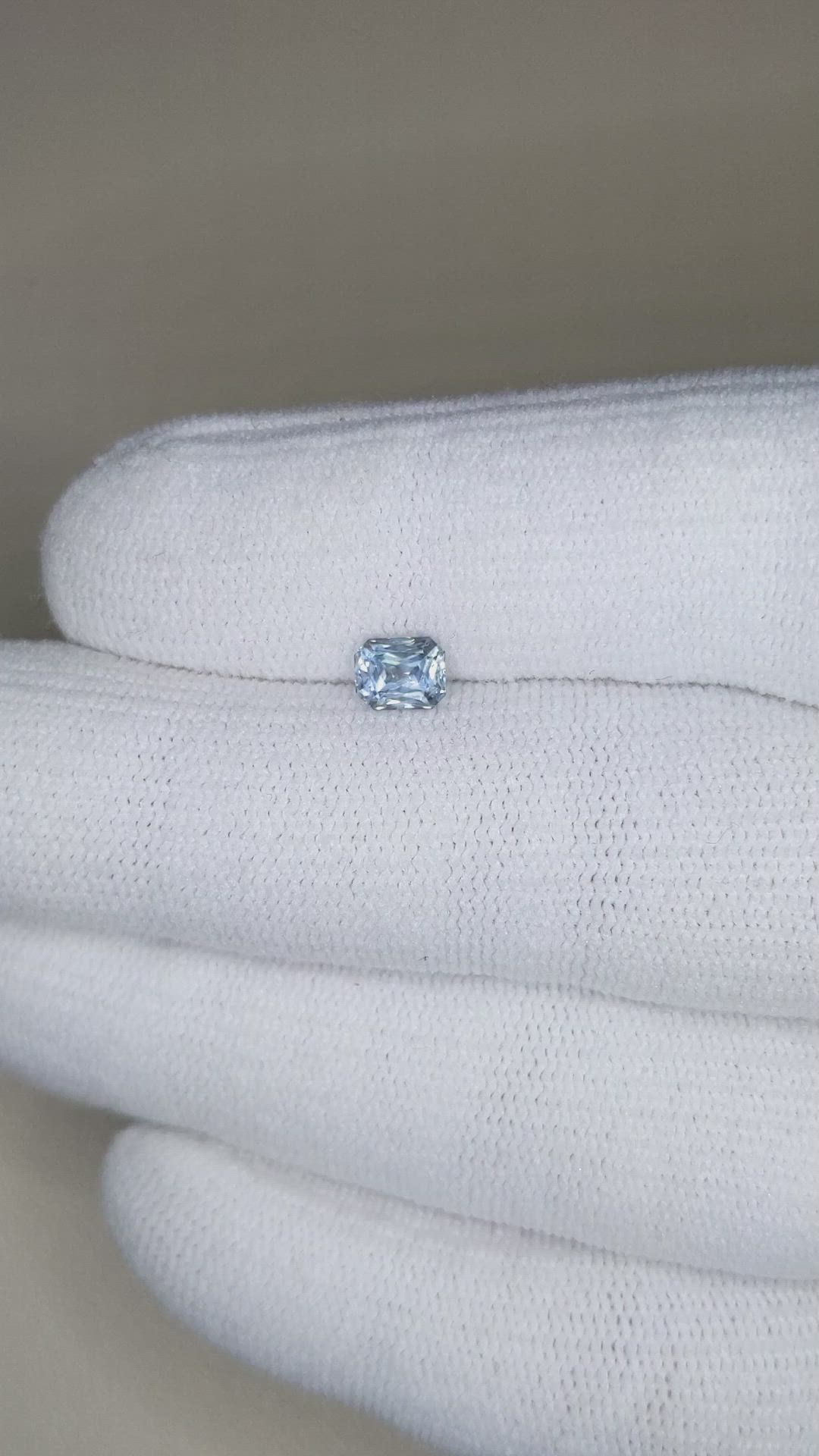 0.86 Ct. Greyish Blue Sapphire from Montana Size Video