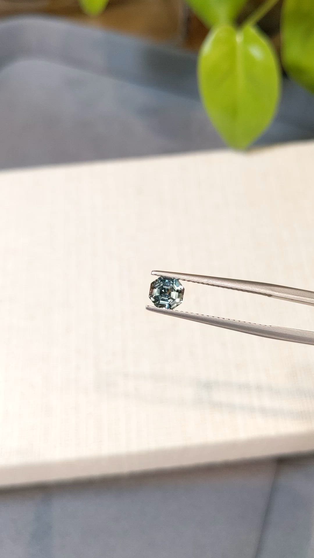 0.86 Ct. Bluish Green Sapphire from Montana Size Video