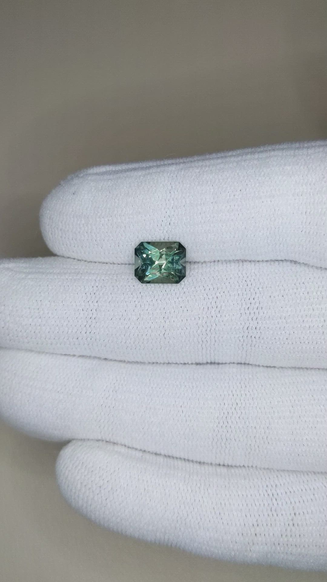 2.49 Ct. Bluish Green Sapphire from Montana Size Video
