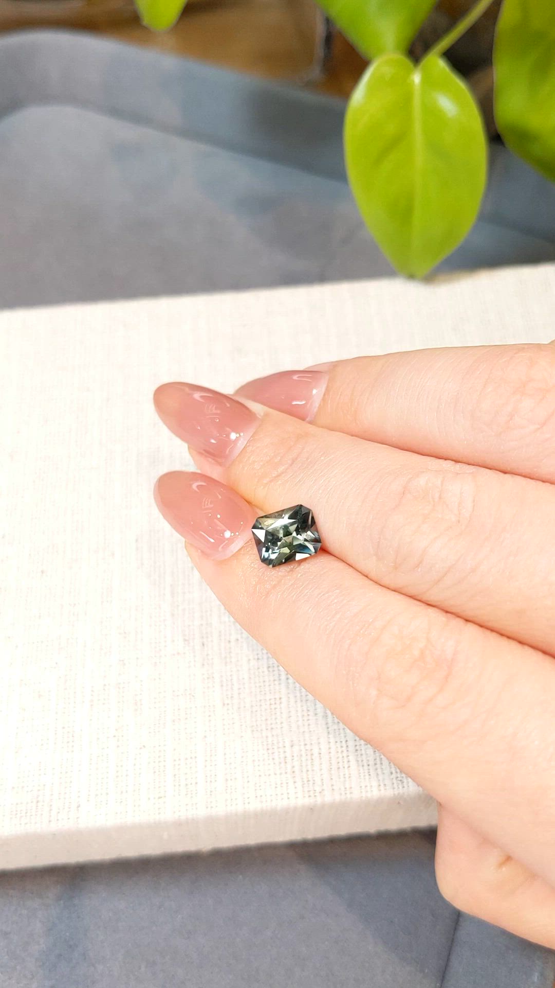 2.49 Ct. Bluish Green Sapphire from Montana Size Video