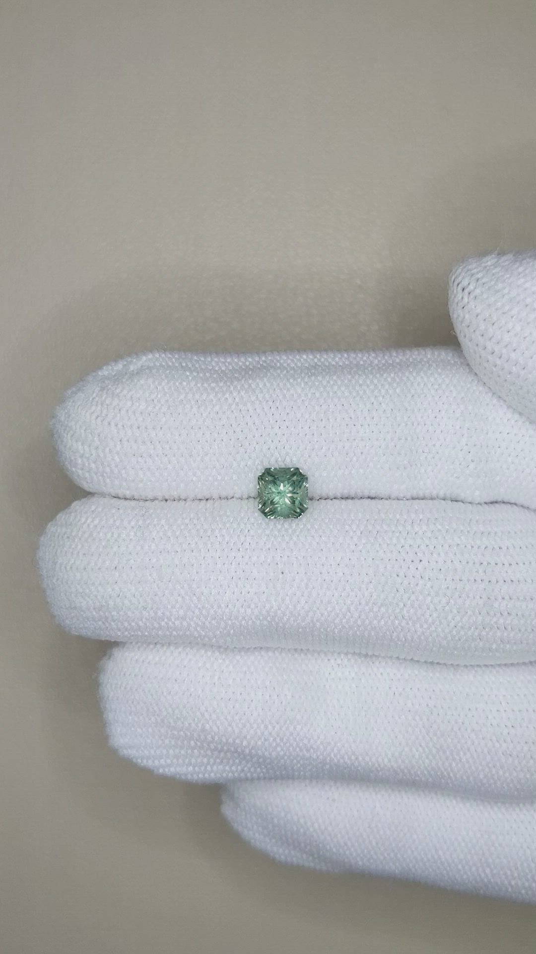 1.09 Ct. Green Sapphire from Montana Size Video