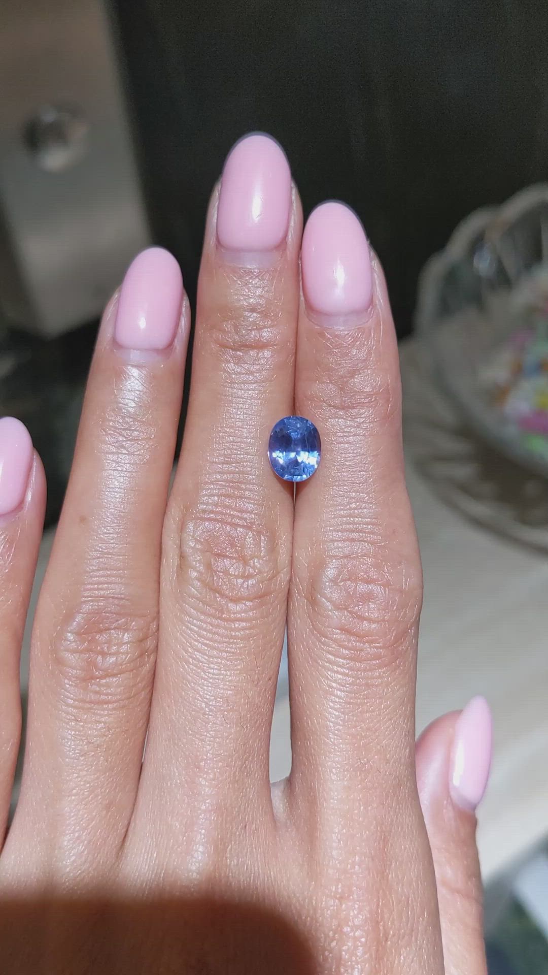 2.35 Ct. Blue Sapphire from Ceylon (Sri Lanka) Size Video