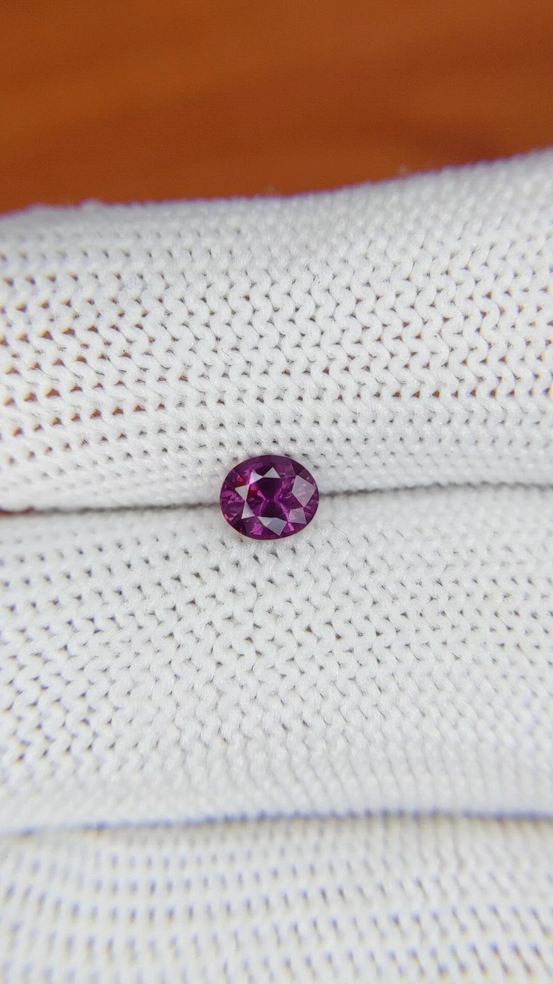 0.56 Ct. Pinkish Purple Sapphire from Ceylon (Sri Lanka) Size Video