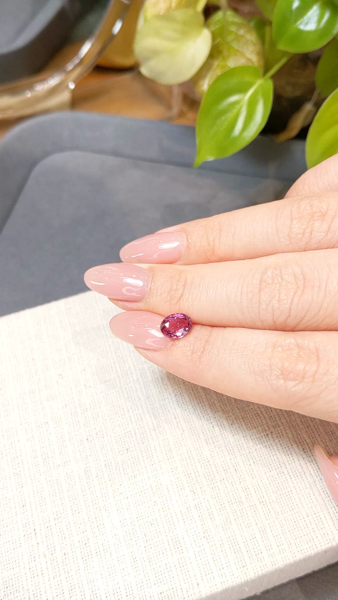 1.47 Ct. Purplish Pink Sapphire from Madagascar Size Video