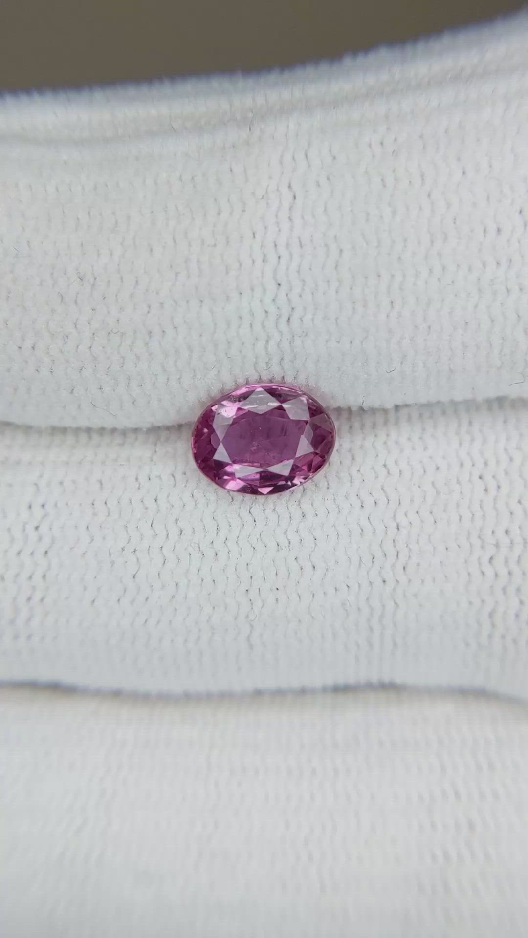 1.47 Ct. Purplish Pink Sapphire from Madagascar Size Video