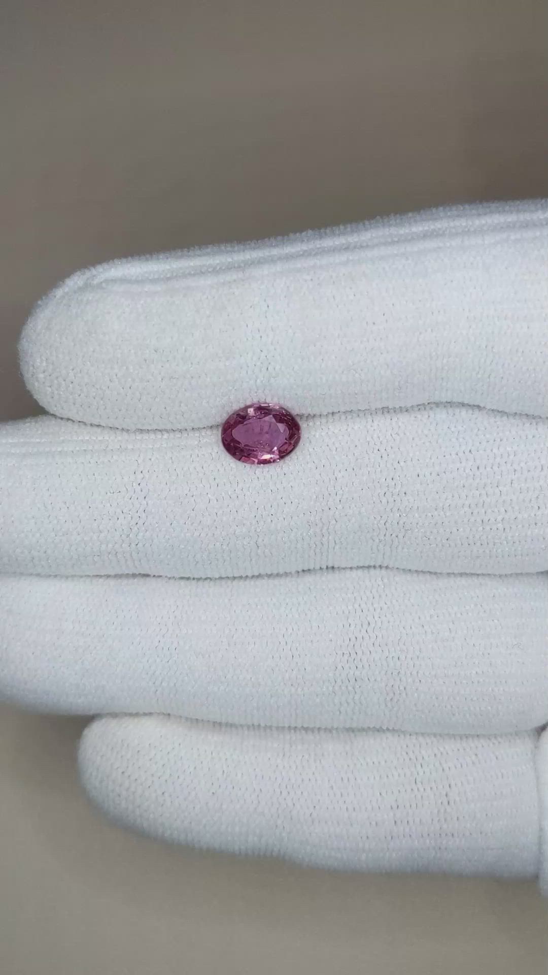 1.47 Ct. Purplish Pink Sapphire from Madagascar Size Video