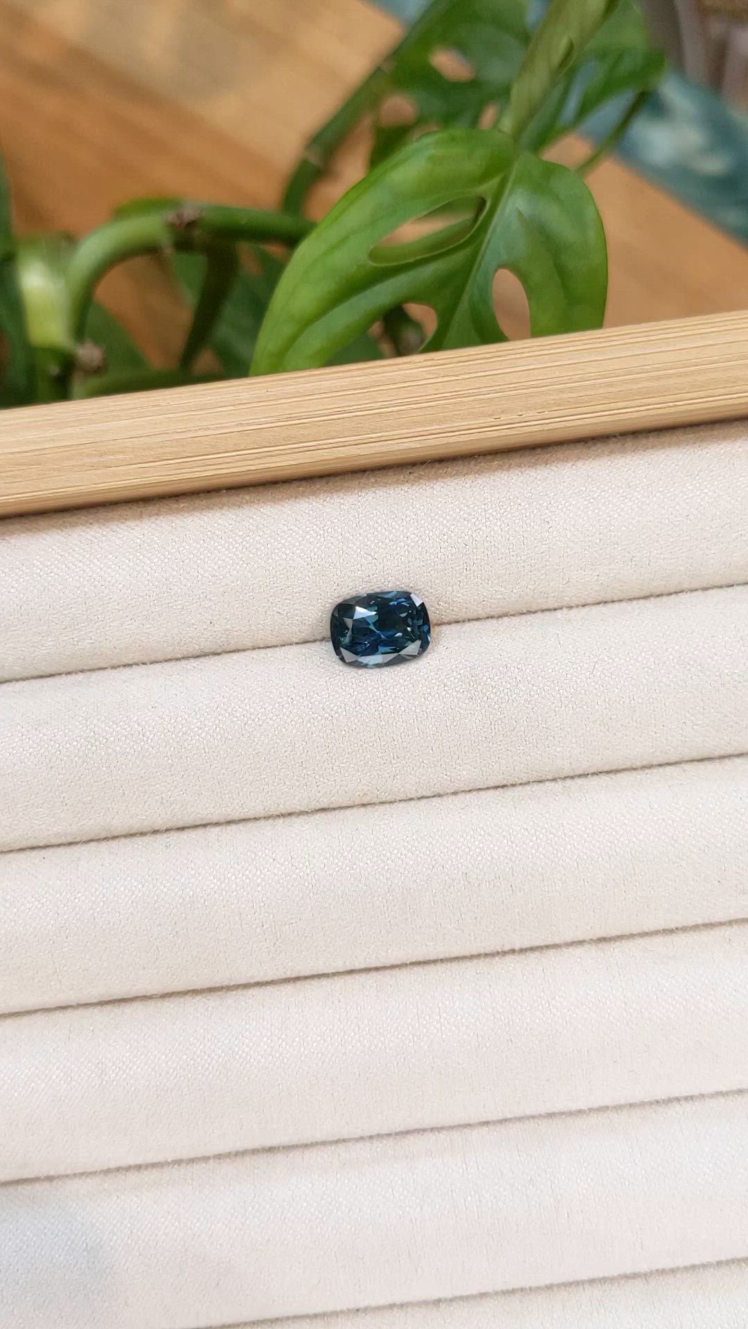 2.44 Ct. Greenish Blue Sapphire from Ceylon (Sri Lanka) Size Video