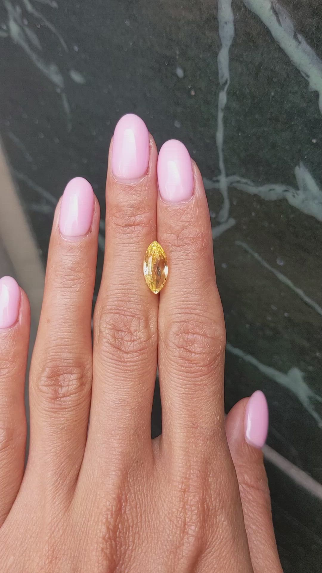 3.96 Ct. Yellow Sapphire from Ceylon (Sri Lanka) Size Video