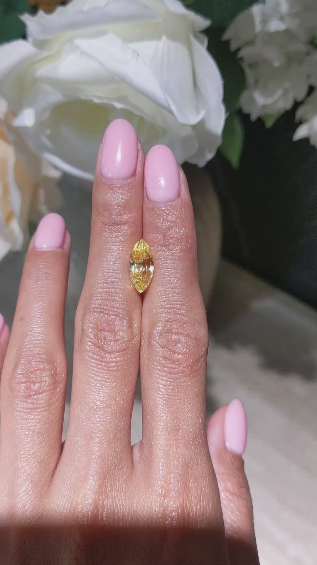 3.96 Ct. Yellow Sapphire from Ceylon (Sri Lanka) Size Video