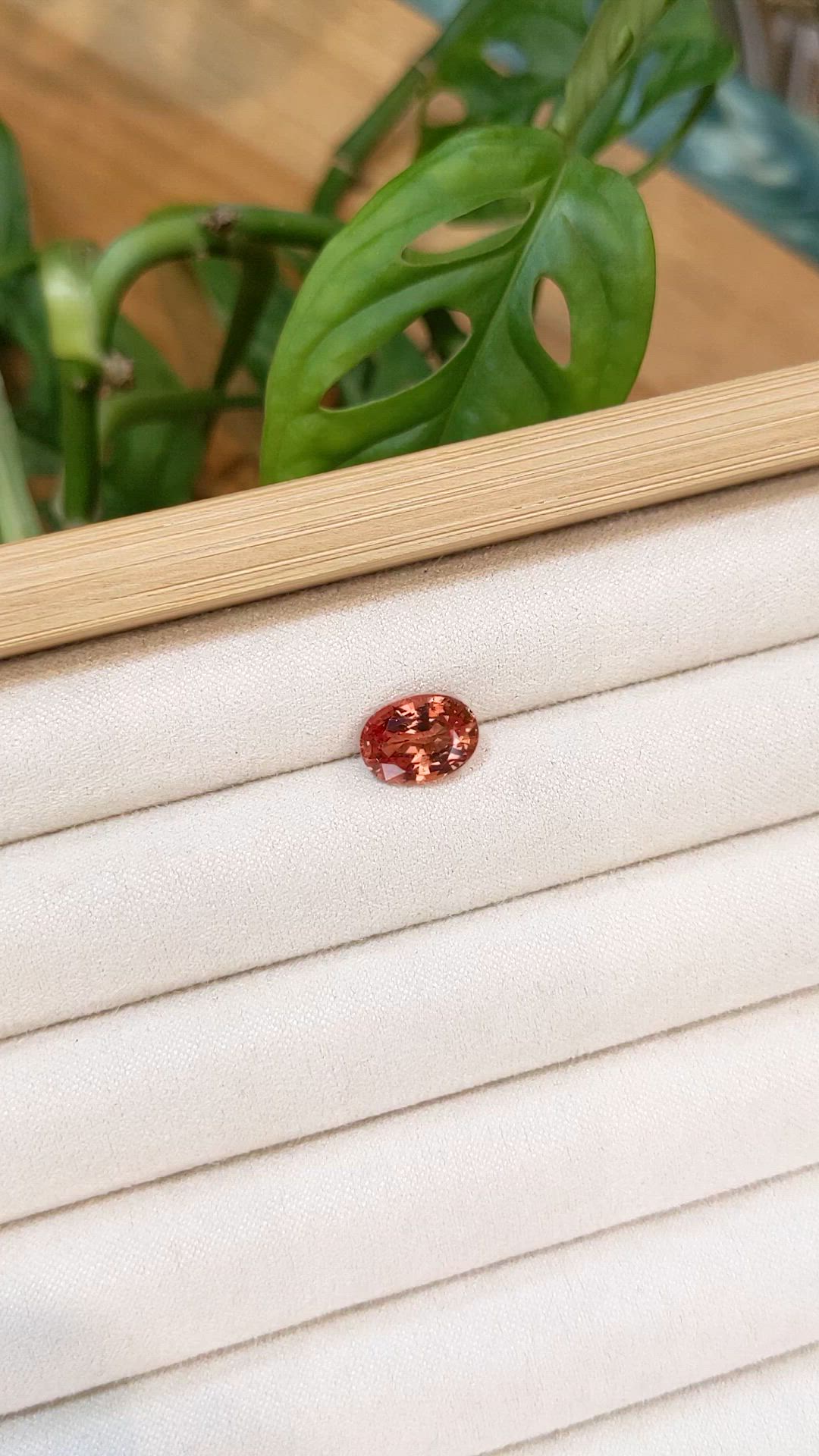 3.50 Ct. Orangish Brown Sapphire from Ceylon (Sri Lanka) Size Video
