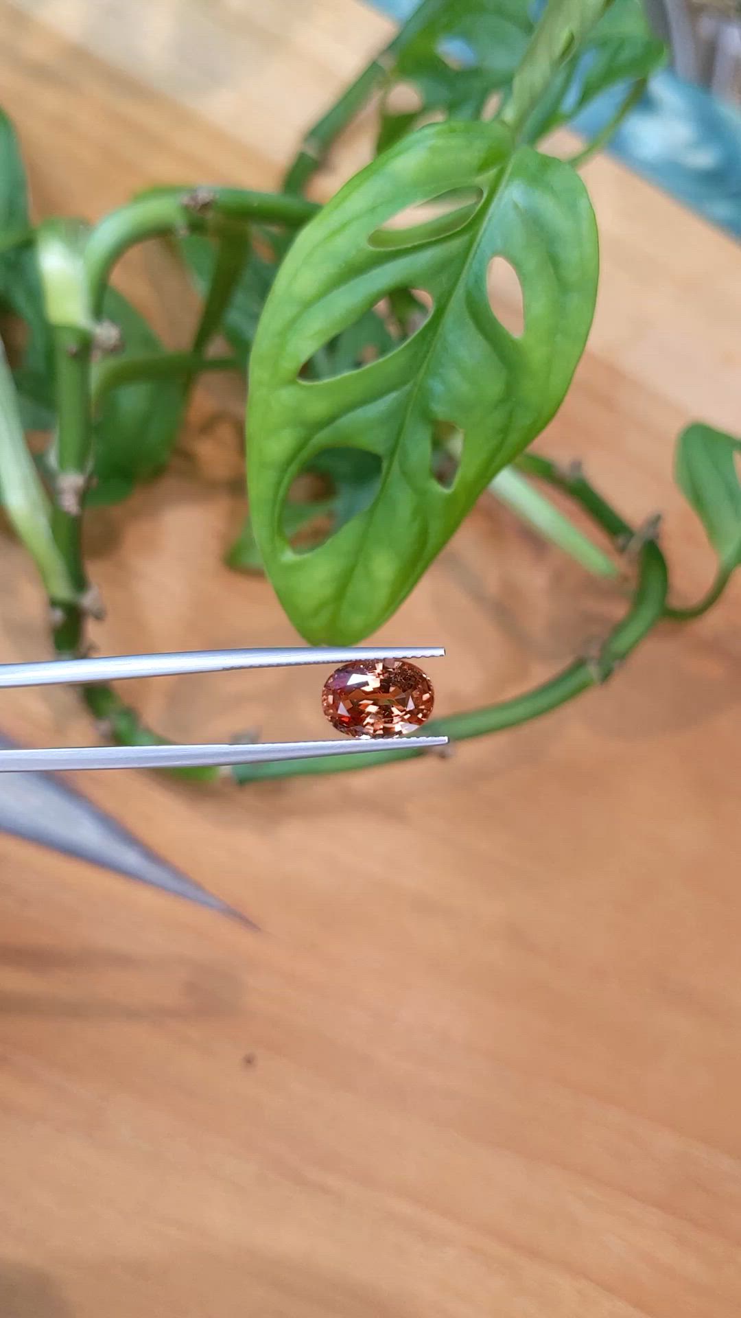 3.50 Ct. Orangish Brown Sapphire from Ceylon (Sri Lanka) Size Video