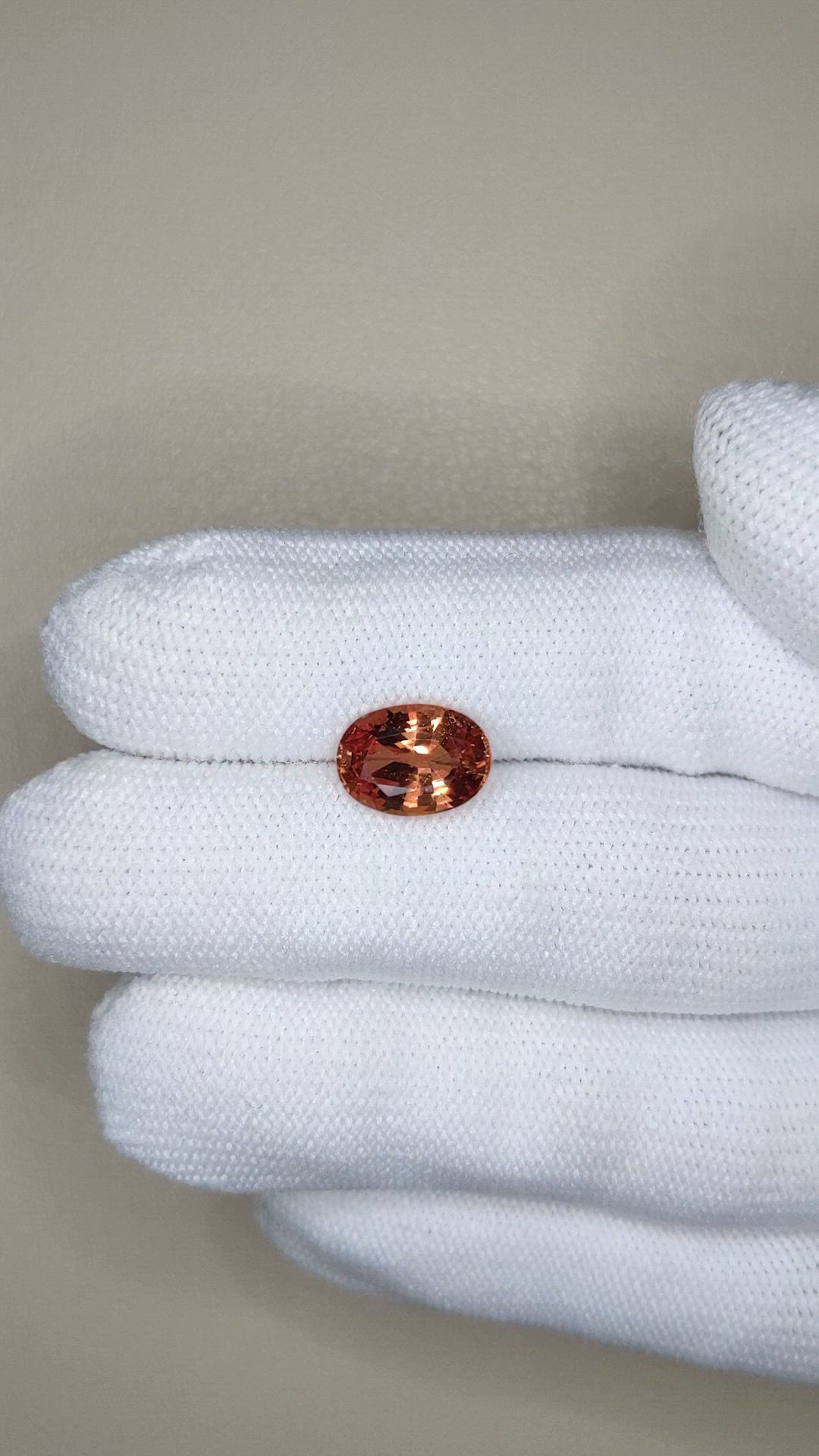3.50 Ct. Orangish Brown Sapphire from Ceylon (Sri Lanka) Size Video