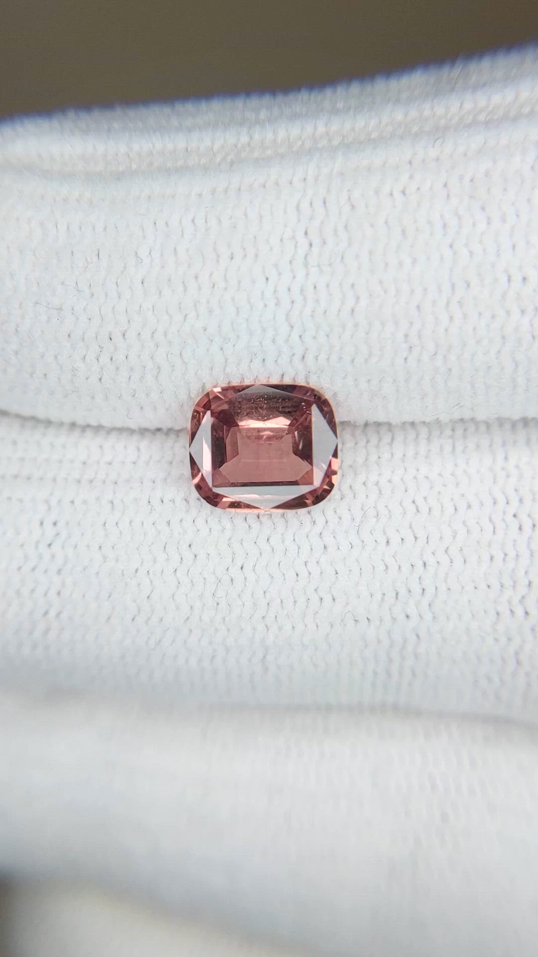 1.69 Ct. Reddish Orange Sapphire from Ceylon (Sri Lanka) Size Video