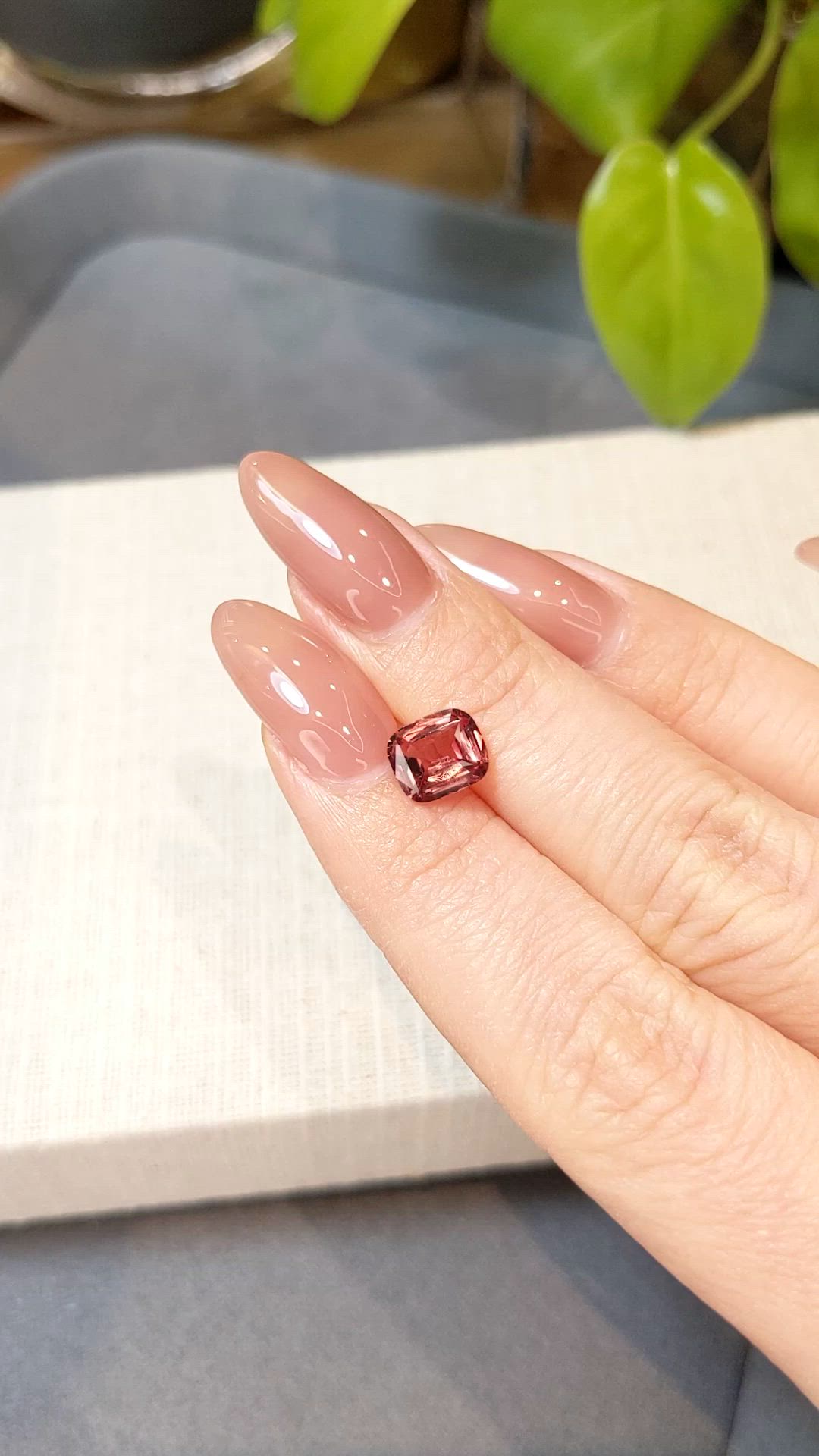1.69 Ct. Reddish Orange Sapphire from Ceylon (Sri Lanka) Size Video
