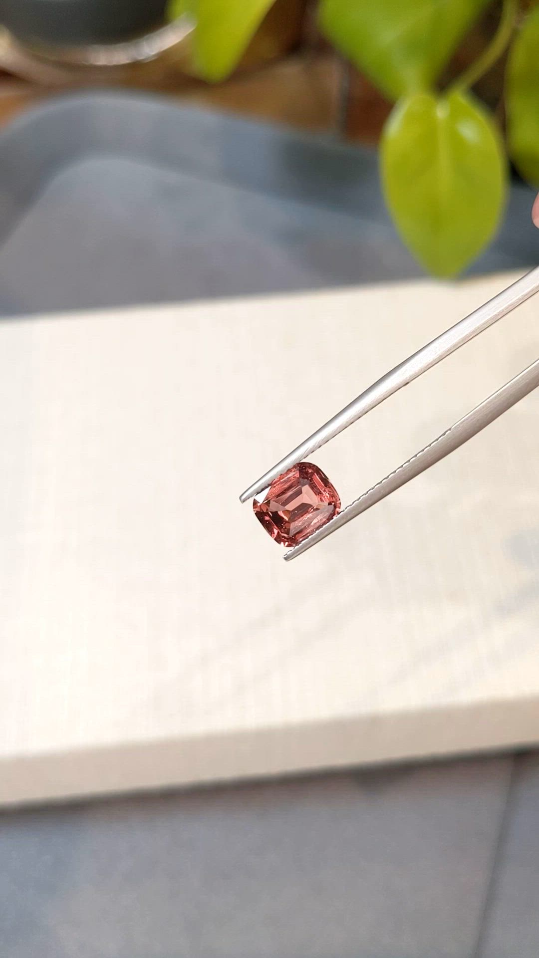 1.69 Ct. Reddish Orange Sapphire from Ceylon (Sri Lanka) Size Video