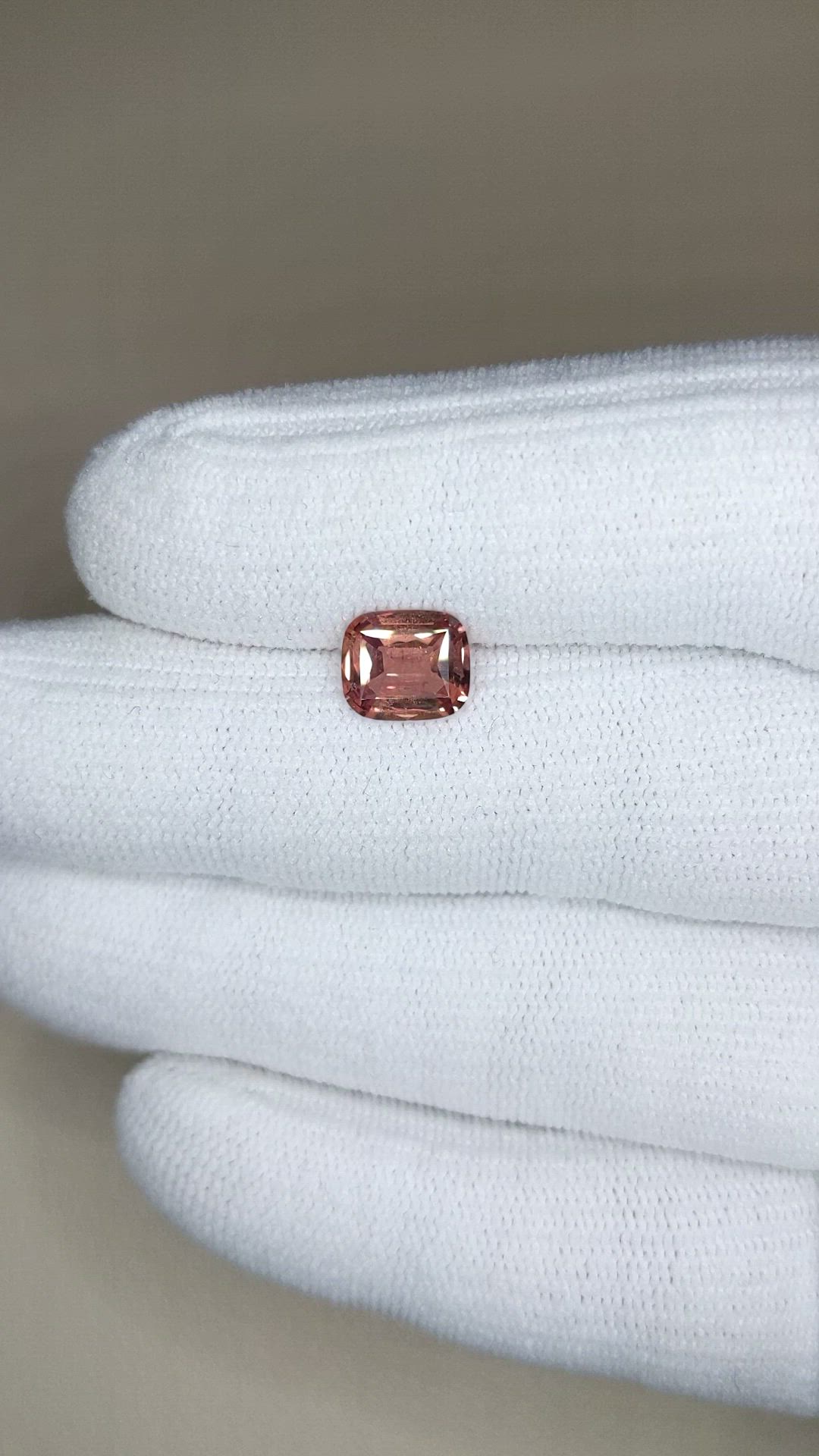 1.69 Ct. Reddish Orange Sapphire from Ceylon (Sri Lanka) Size Video