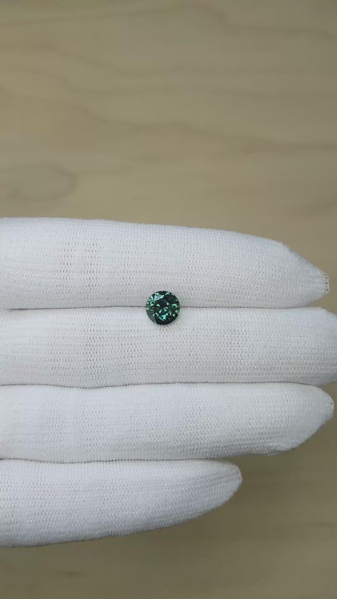 2.26 Ct. Bluish Green Sapphire from Madagascar Size Video
