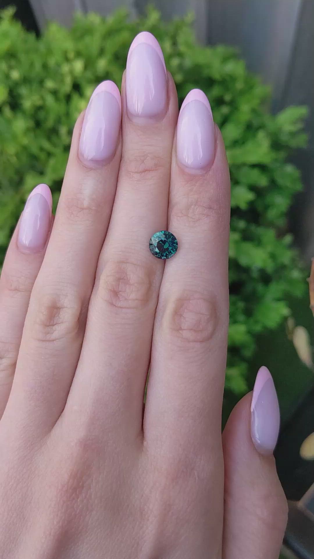 2.26 Ct. Bluish Green Sapphire from Madagascar Size Video