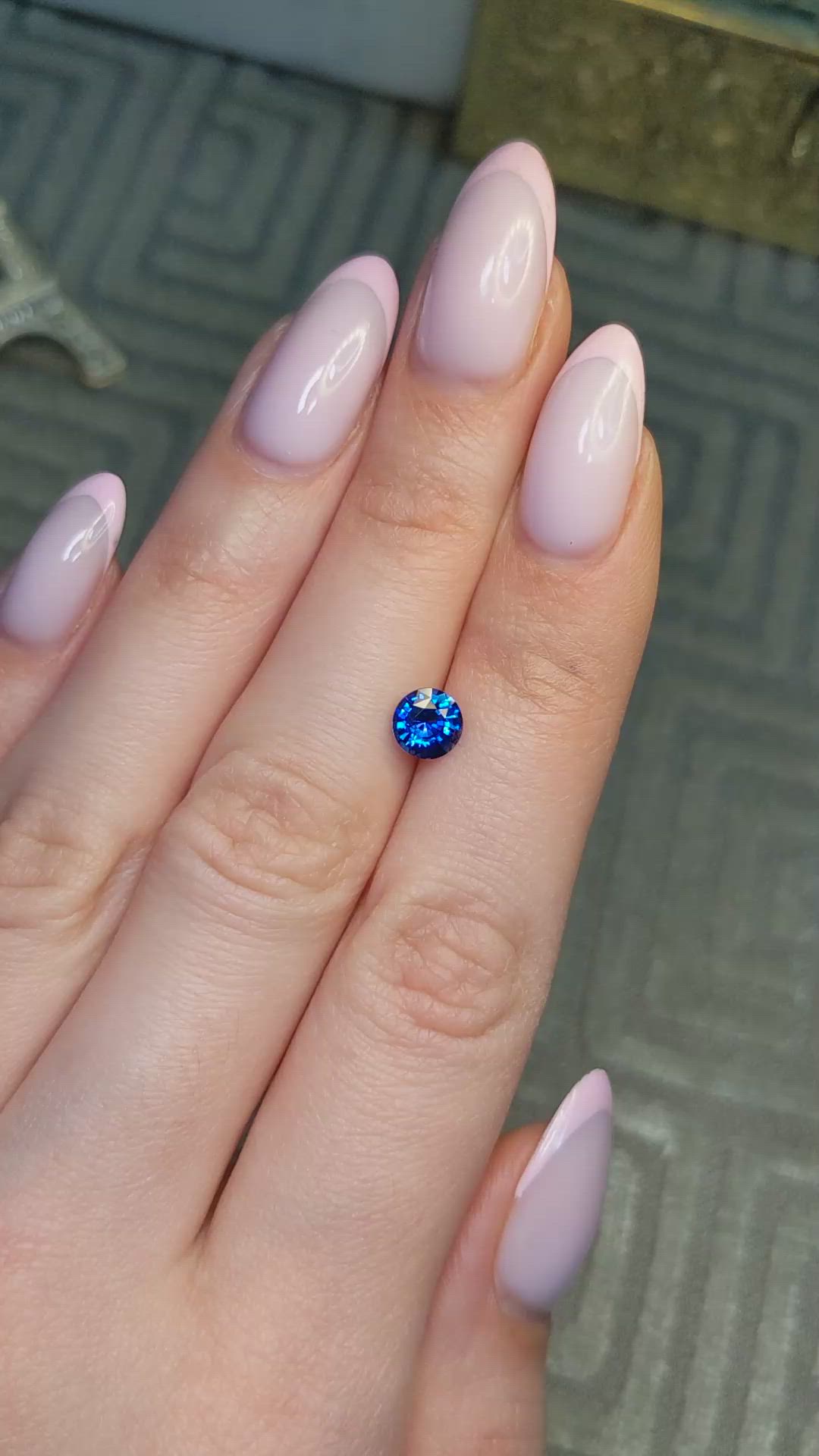 1.09 Ct. Blue Sapphire from Ceylon (Sri Lanka) Size Video