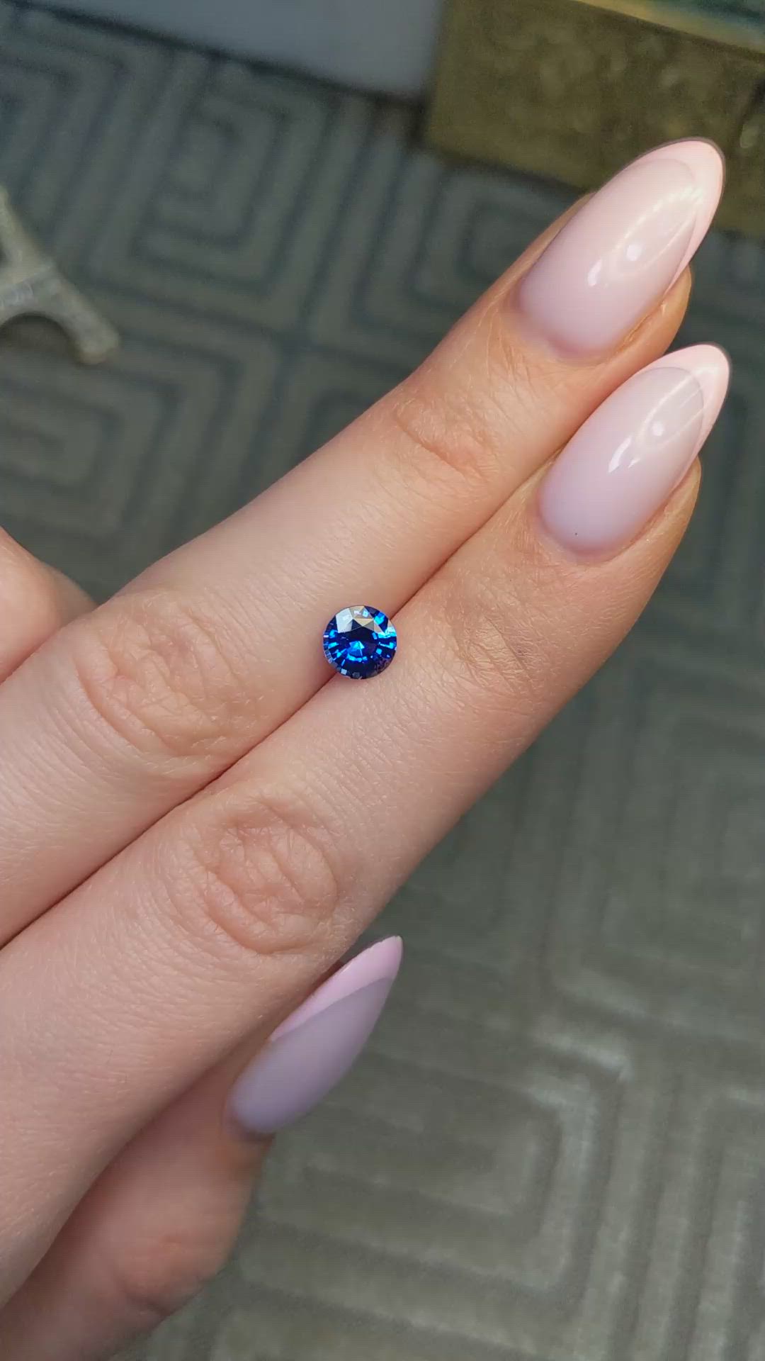 1.09 Ct. Blue Sapphire from Ceylon (Sri Lanka) Size Video