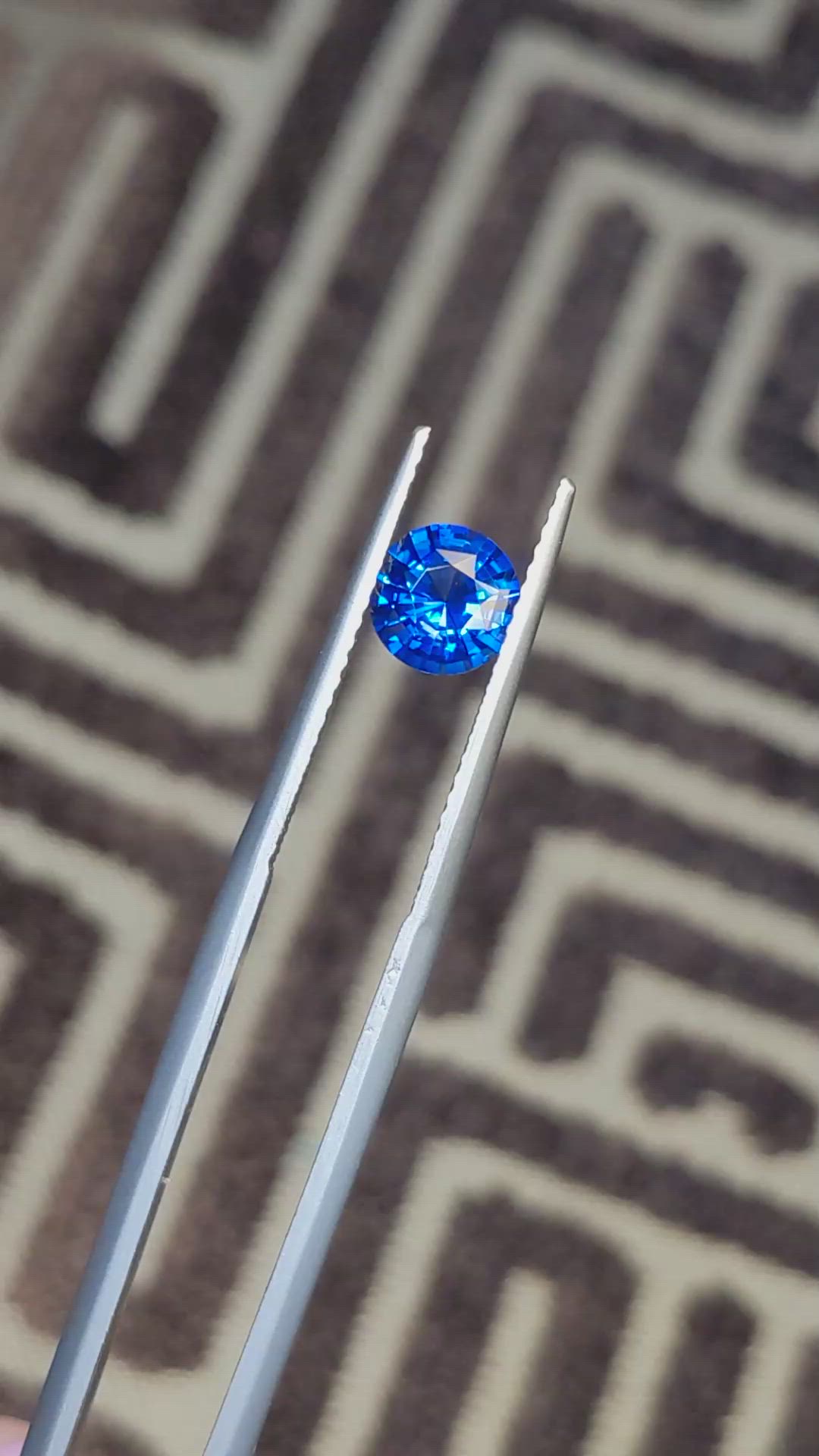 1.09 Ct. Blue Sapphire from Ceylon (Sri Lanka) Size Video