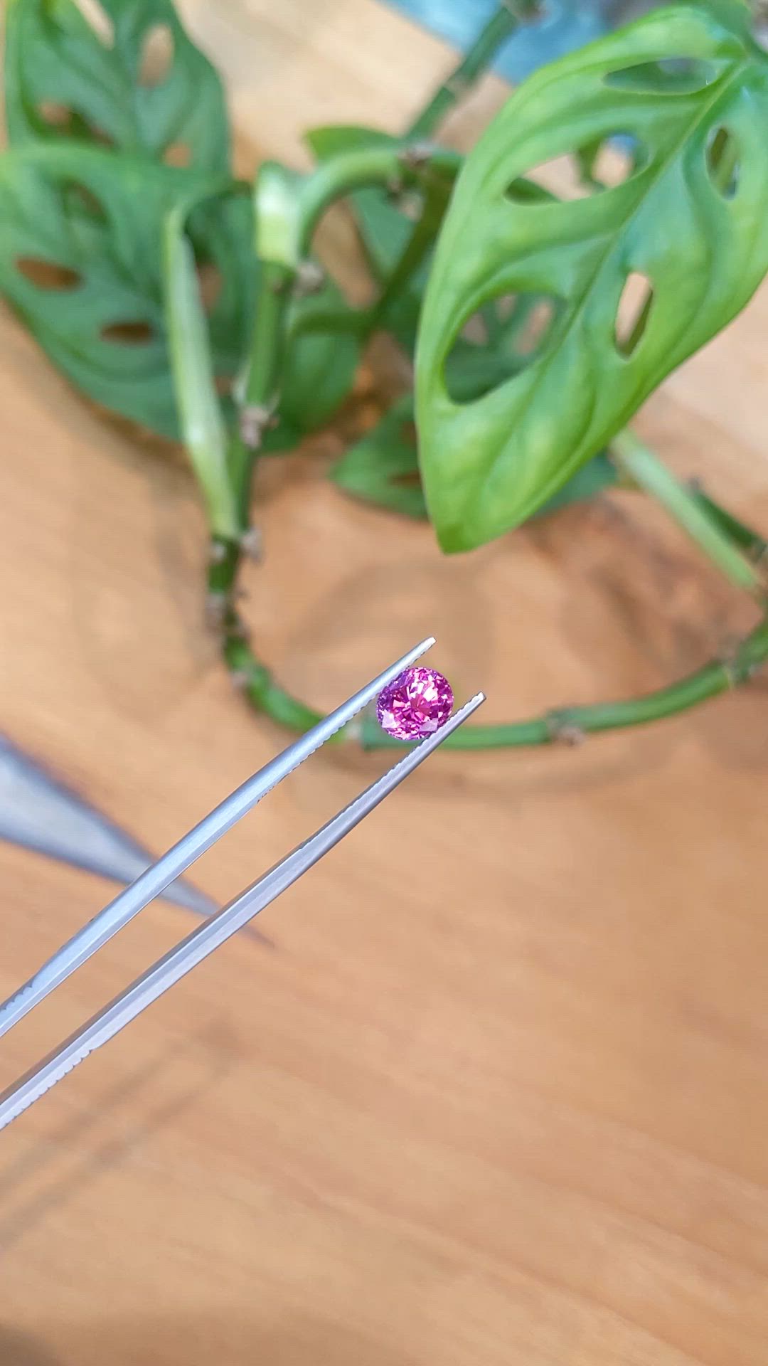 1.79 Ct. Purplish Pink Sapphire from Ceylon (Sri Lanka) Size Video