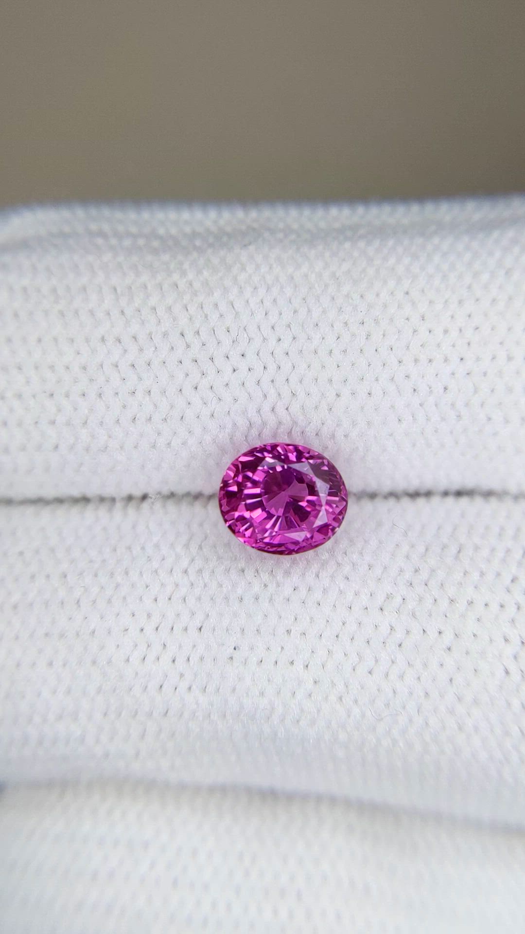 1.79 Ct. Purplish Pink Sapphire from Ceylon (Sri Lanka) Size Video