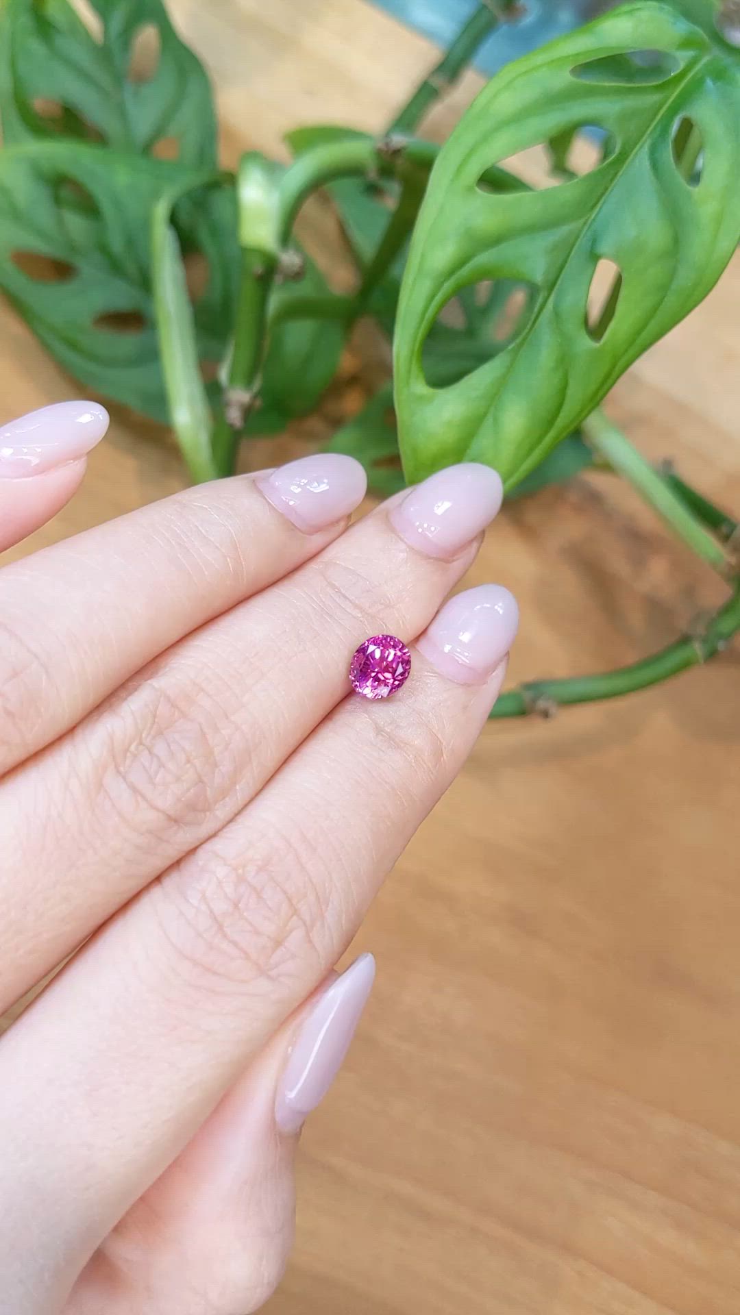 1.79 Ct. Purplish Pink Sapphire from Ceylon (Sri Lanka) Size Video