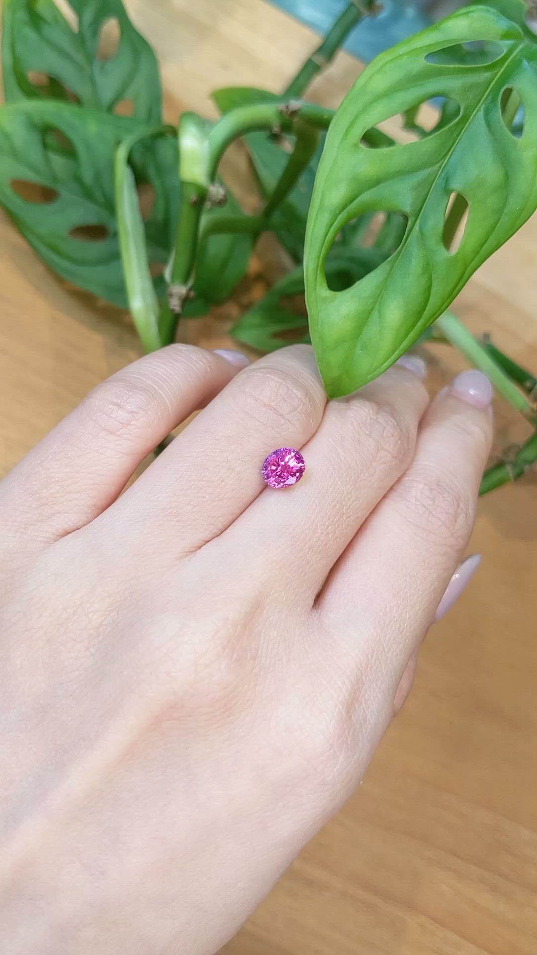 1.79 Ct. Purplish Pink Sapphire from Ceylon (Sri Lanka) Size Video
