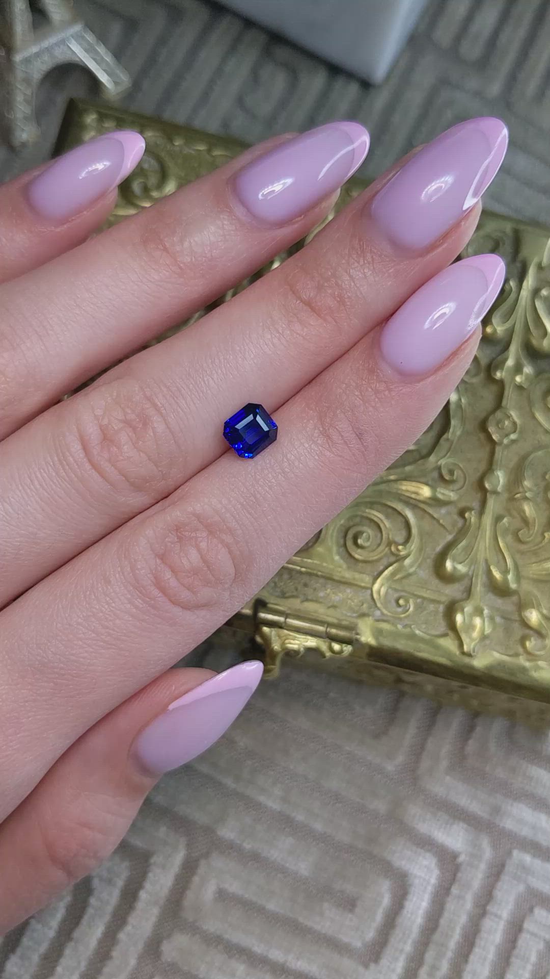 1.62 Ct. Blue Sapphire from Ceylon (Sri Lanka) Size Video