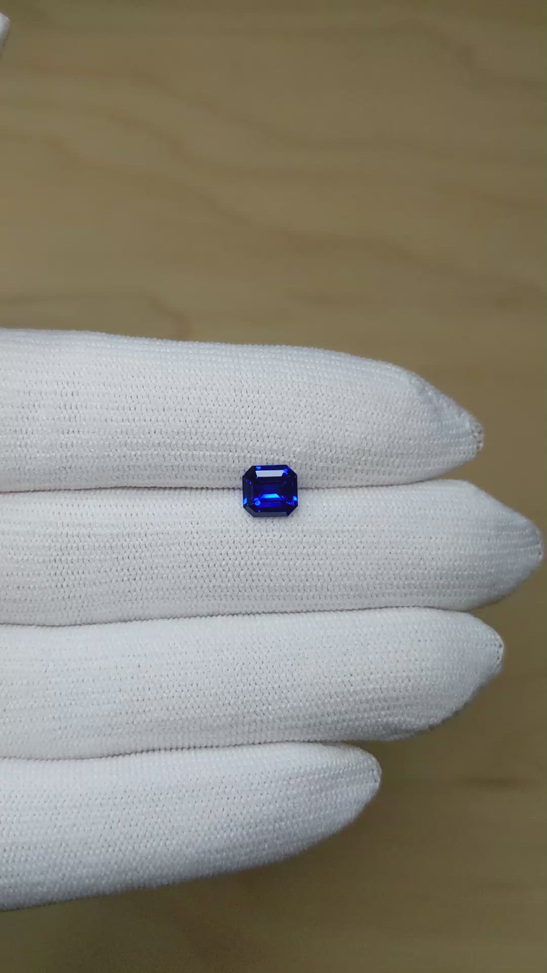 1.62 Ct. Blue Sapphire from Ceylon (Sri Lanka) Size Video