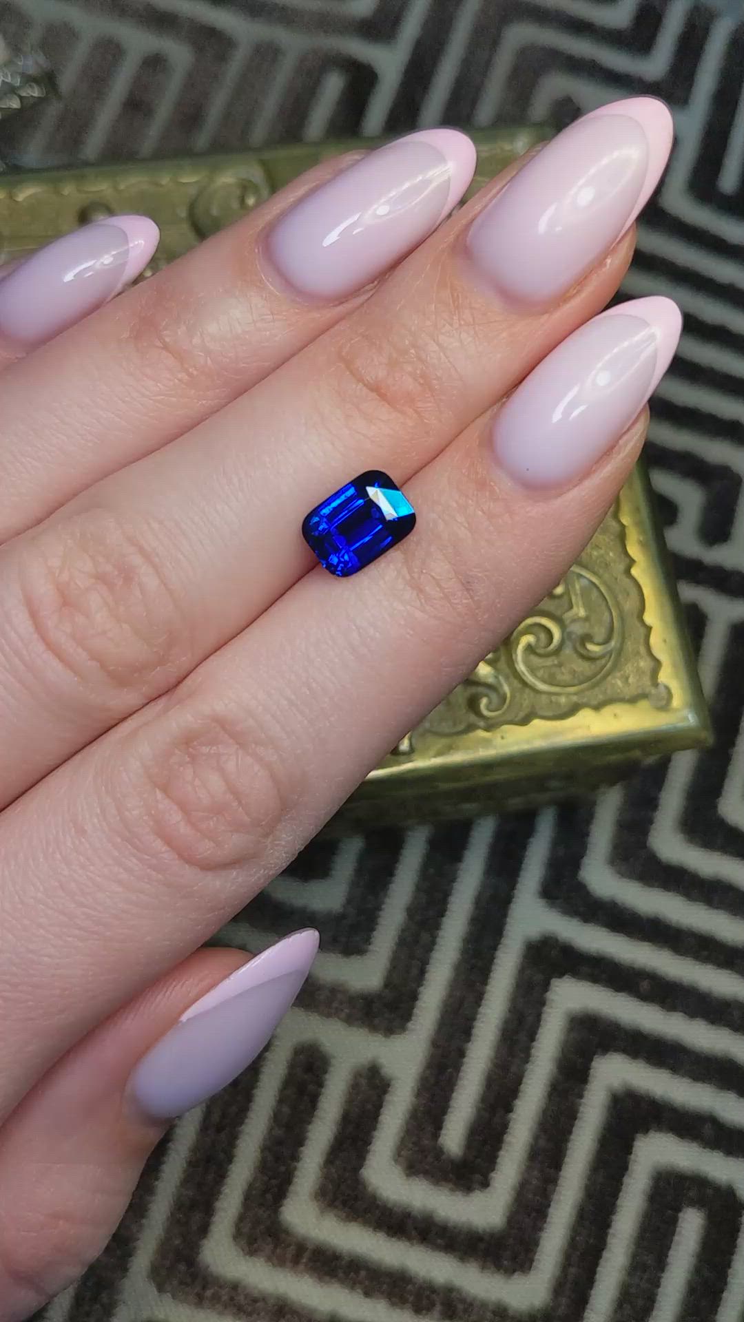 2.62 Ct. Blue Sapphire from Ceylon (Sri Lanka) Size Video