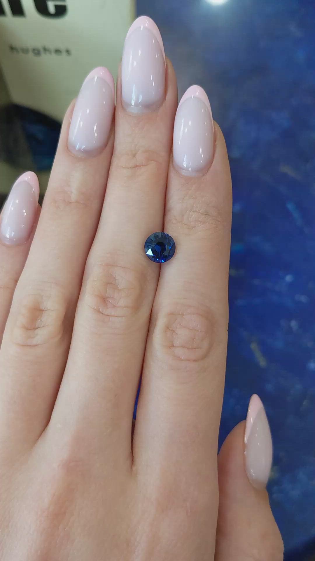 2.15 Ct. Blue Sapphire from Ceylon (Sri Lanka) Size Video