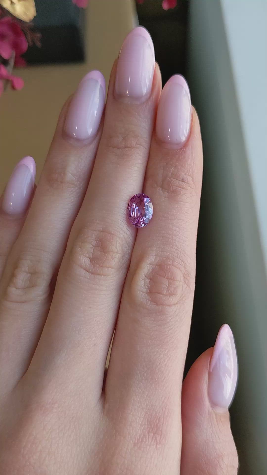 2.09 Ct. Pink Sapphire from Madagascar Size Video