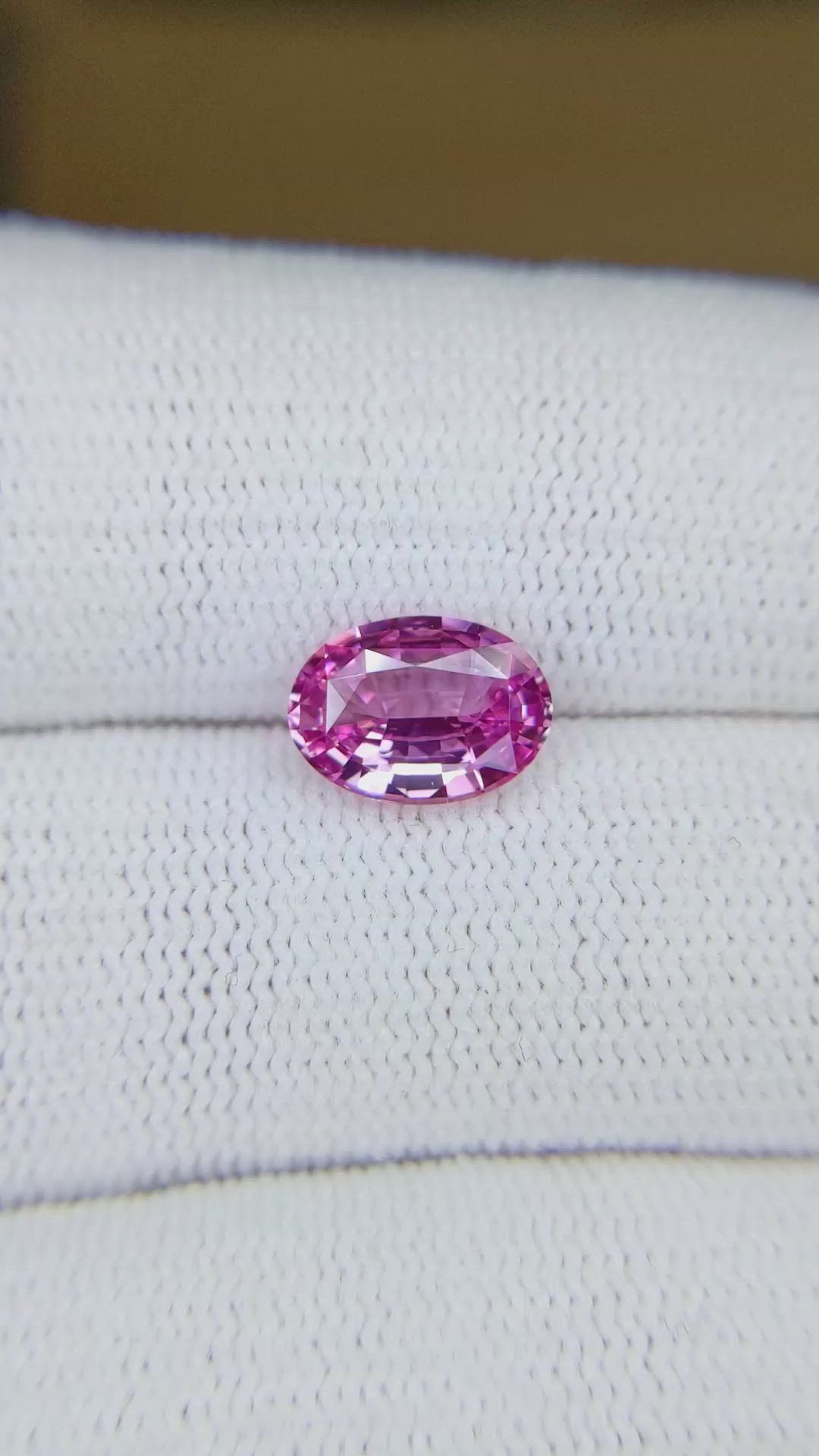 2.09 Ct. Pink Sapphire from Madagascar Size Video