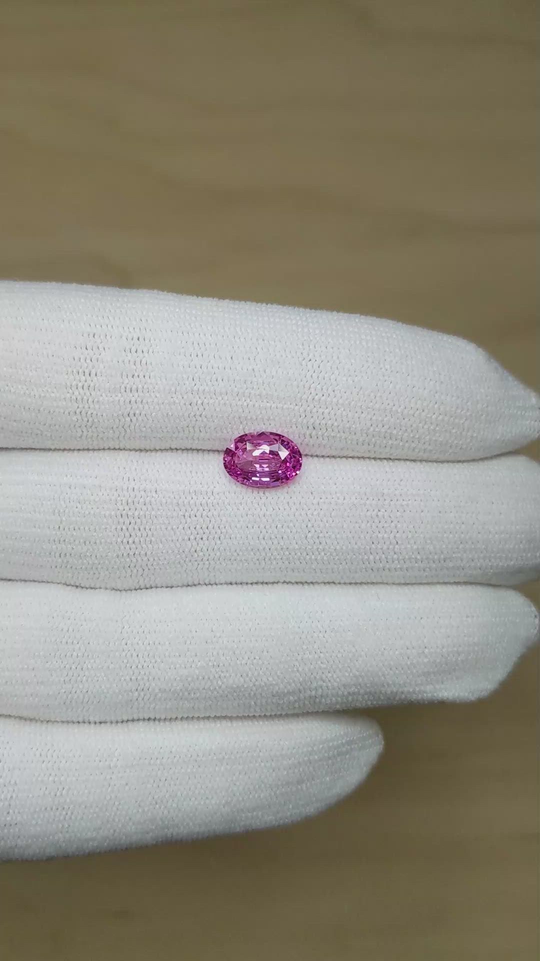 2.09 Ct. Pink Sapphire from Madagascar Size Video
