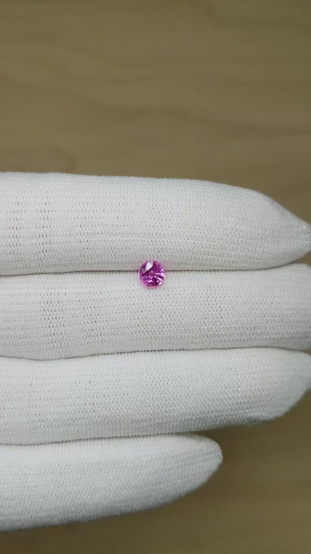 0.71 Ct. Pink Sapphire from Madagascar Size Video