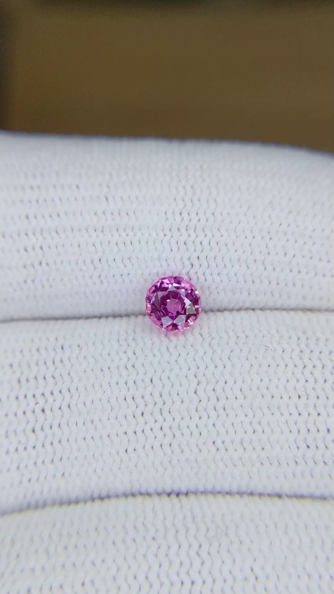 0.71 Ct. Pink Sapphire from Madagascar Size Video