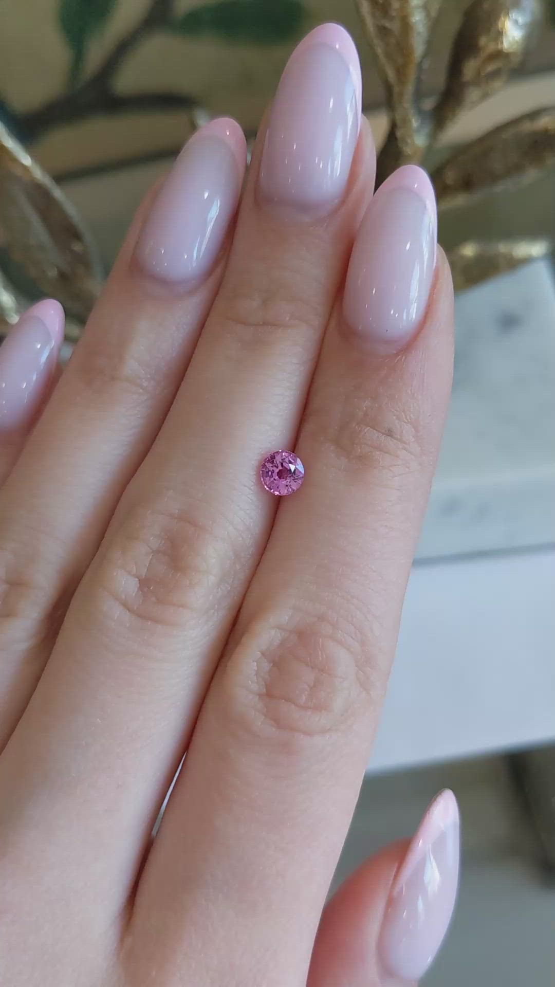 0.71 Ct. Pink Sapphire from Madagascar Size Video