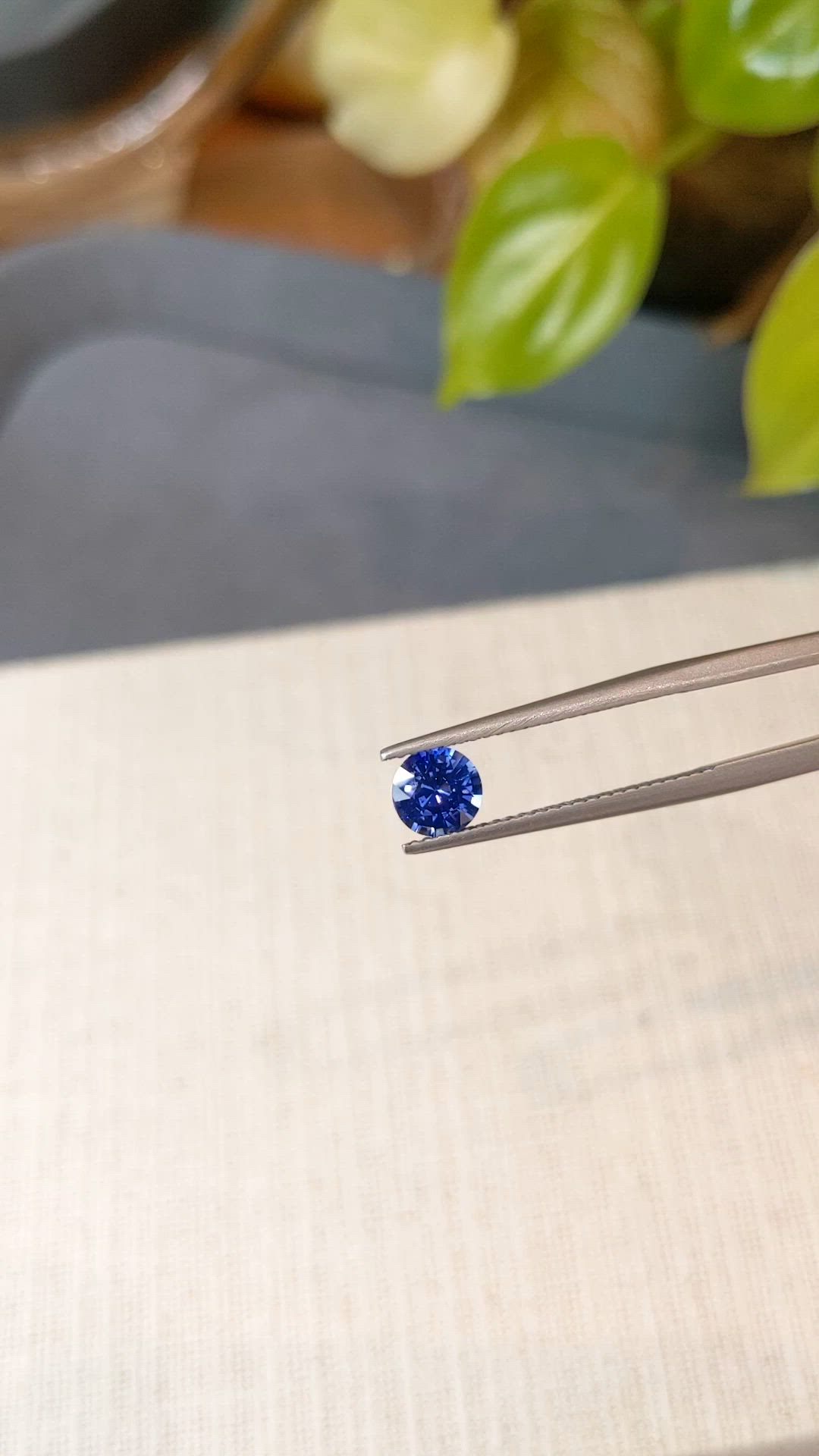 0.83 Ct. Blue Sapphire from Ceylon (Sri Lanka) Size Video