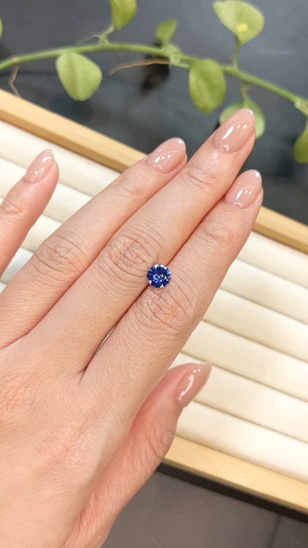 0.96 Ct. Blue Sapphire from Ceylon (Sri Lanka) Size Video