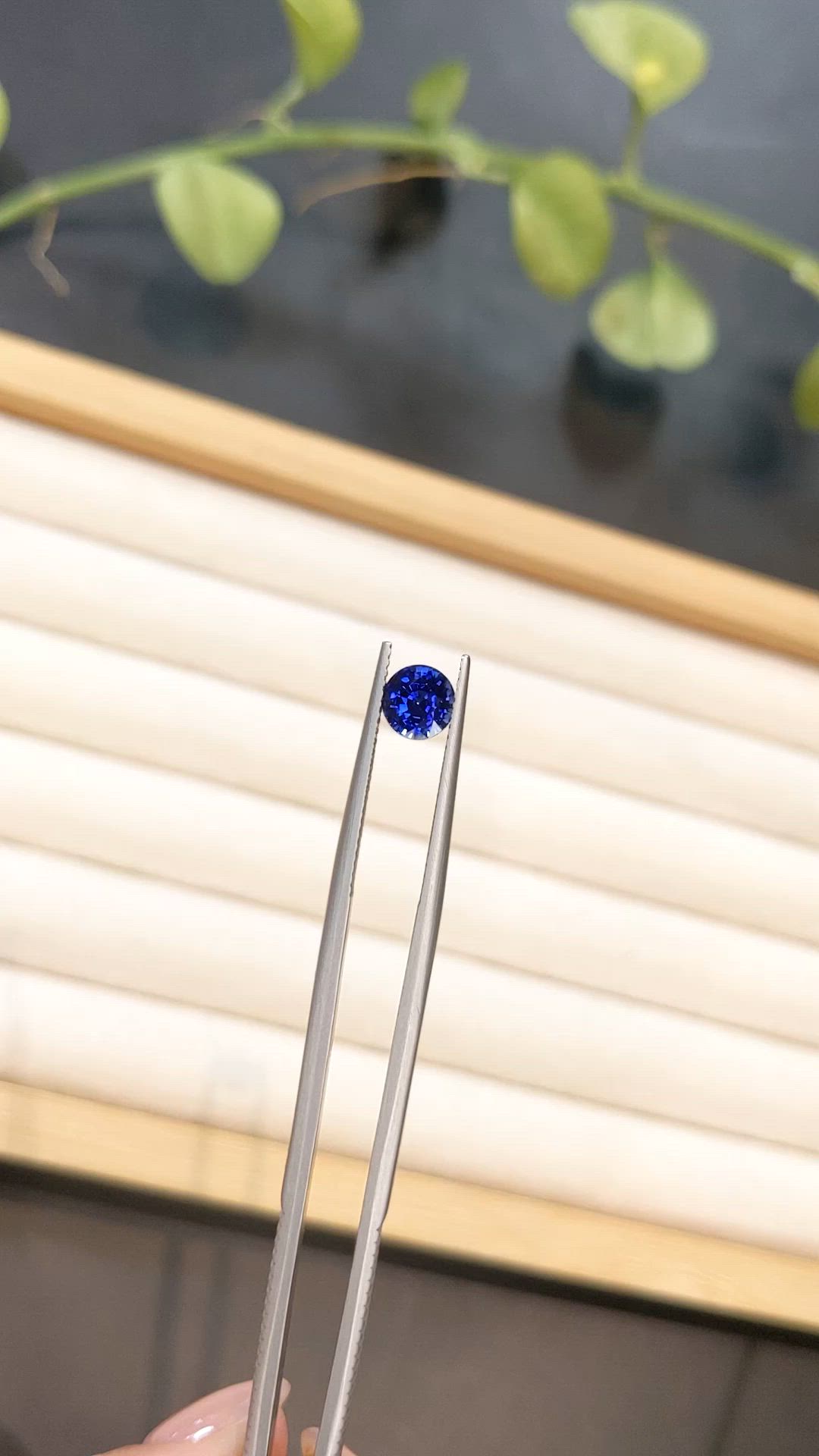 1.28 Ct. Blue Sapphire from Ceylon (Sri Lanka) Size Video