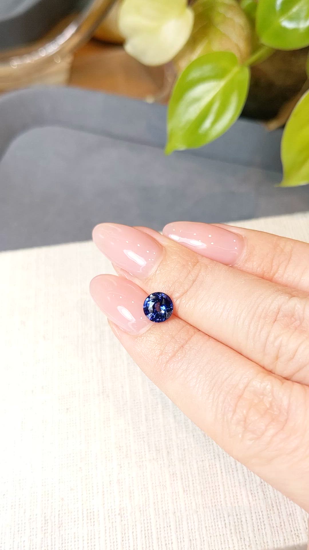 1.33 Ct. Blue Sapphire from Ceylon (Sri Lanka) Size Video